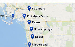 Map of Apex's Southwest Florida service area